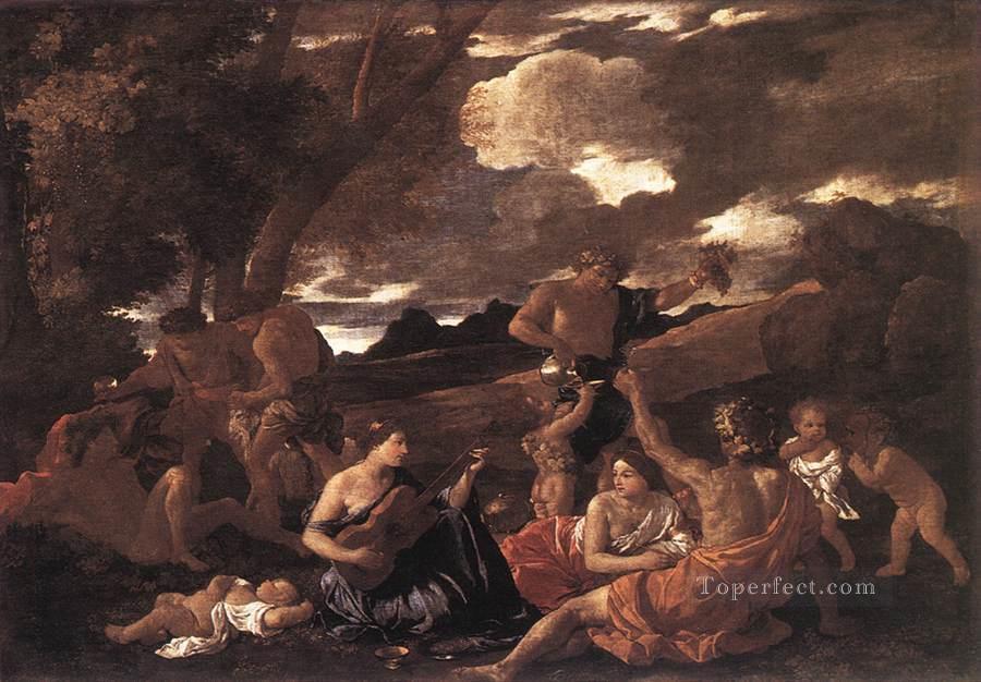 Bacchanal classical painter Nicolas Poussin Oil Paintings